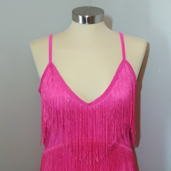 Women's fringe trim cami dress - Picture 4 of 8